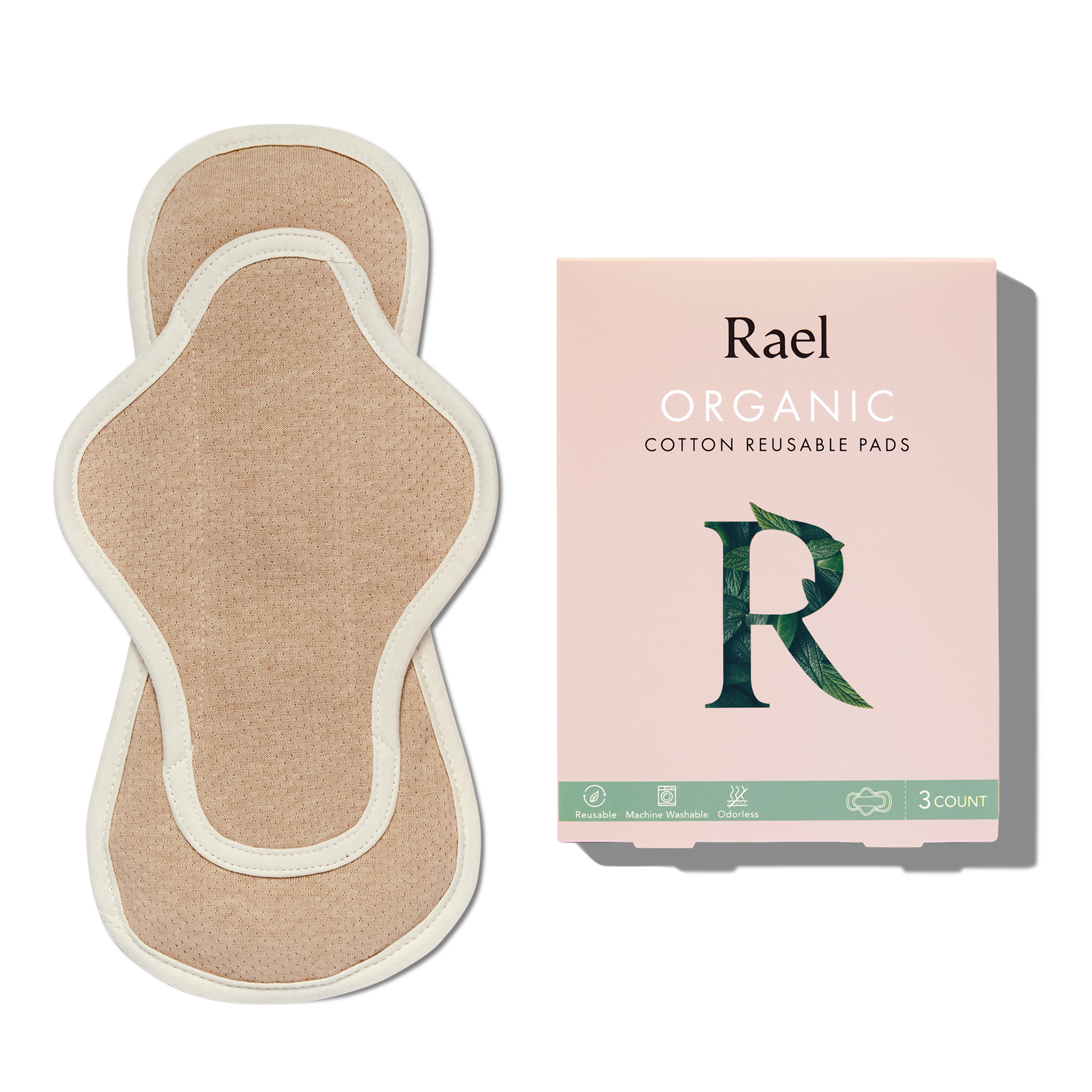 Organic Cotton Reusable Menstrual Pads - 3 Count P6