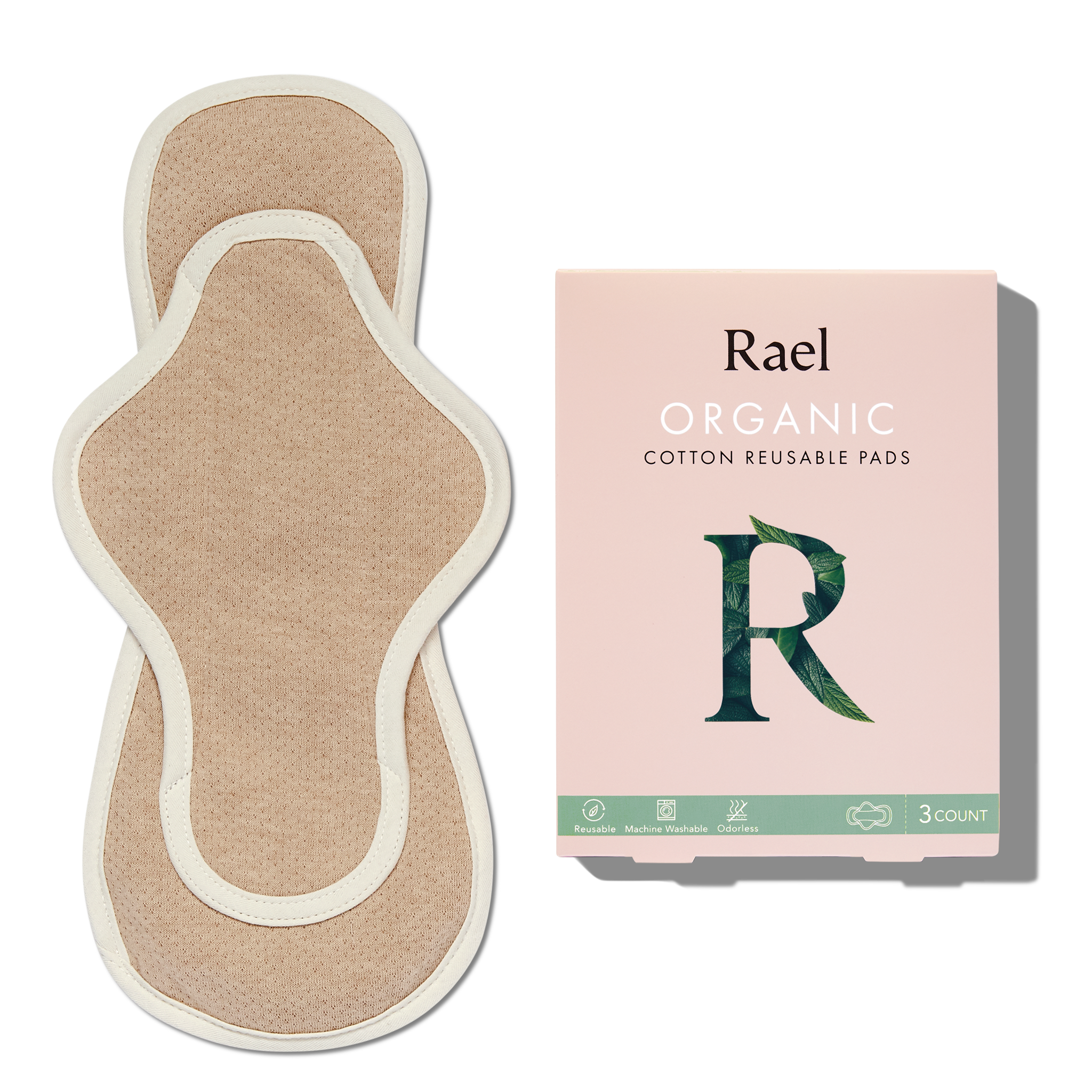 Organic Cotton Reusable Menstrual Pads - 3 Count P6