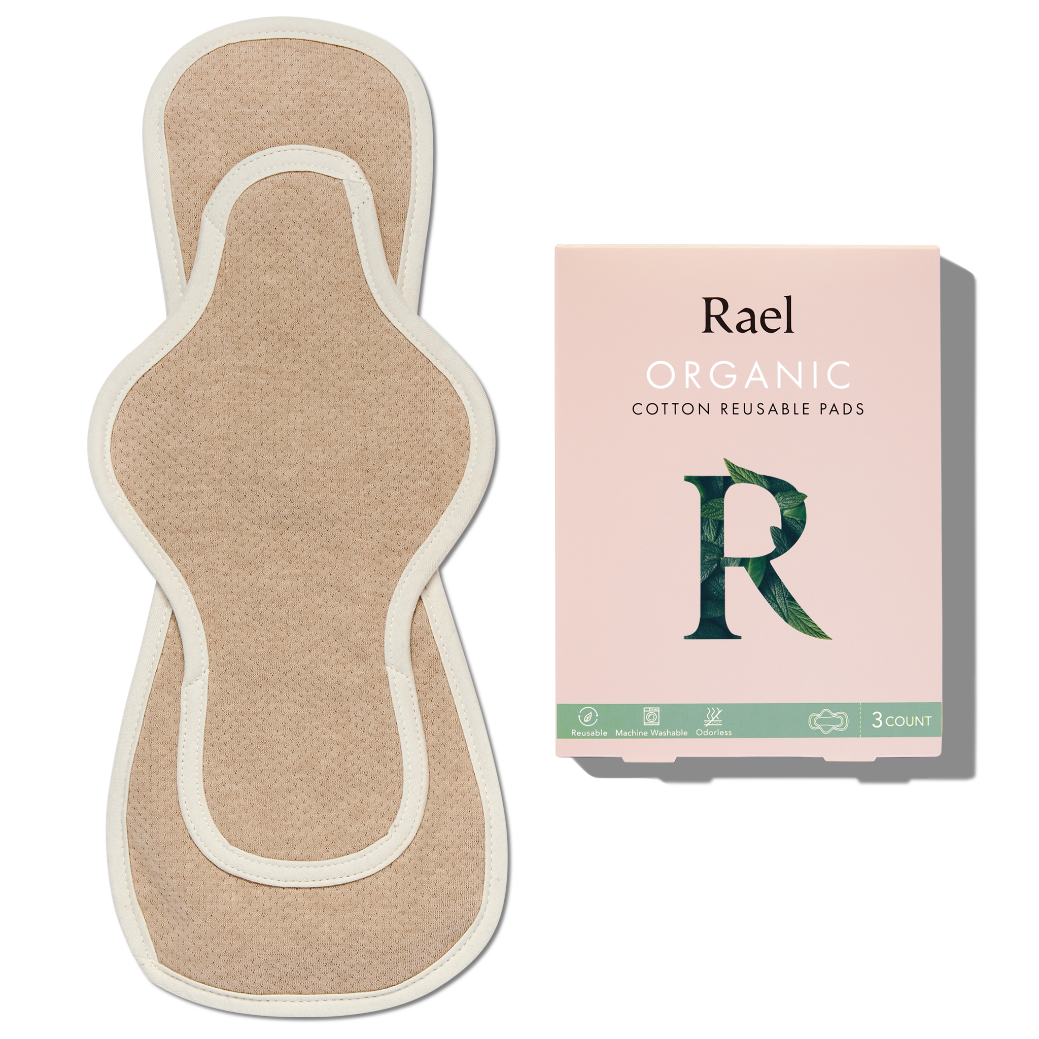 Organic Cotton Reusable Menstrual Pads - 3 Count P6