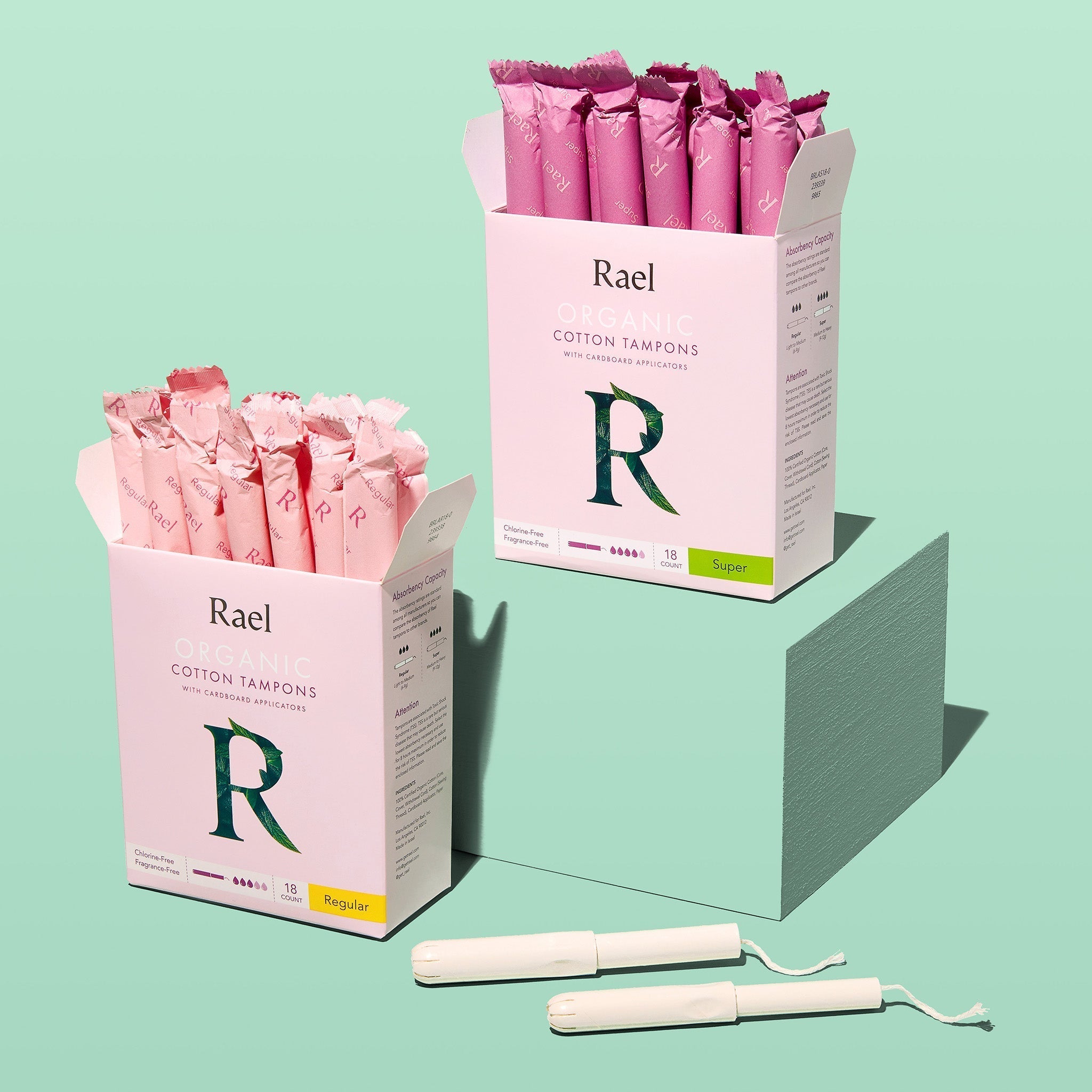 Regular Cardboard Applicator Tampons Made With Organic Cotton V7