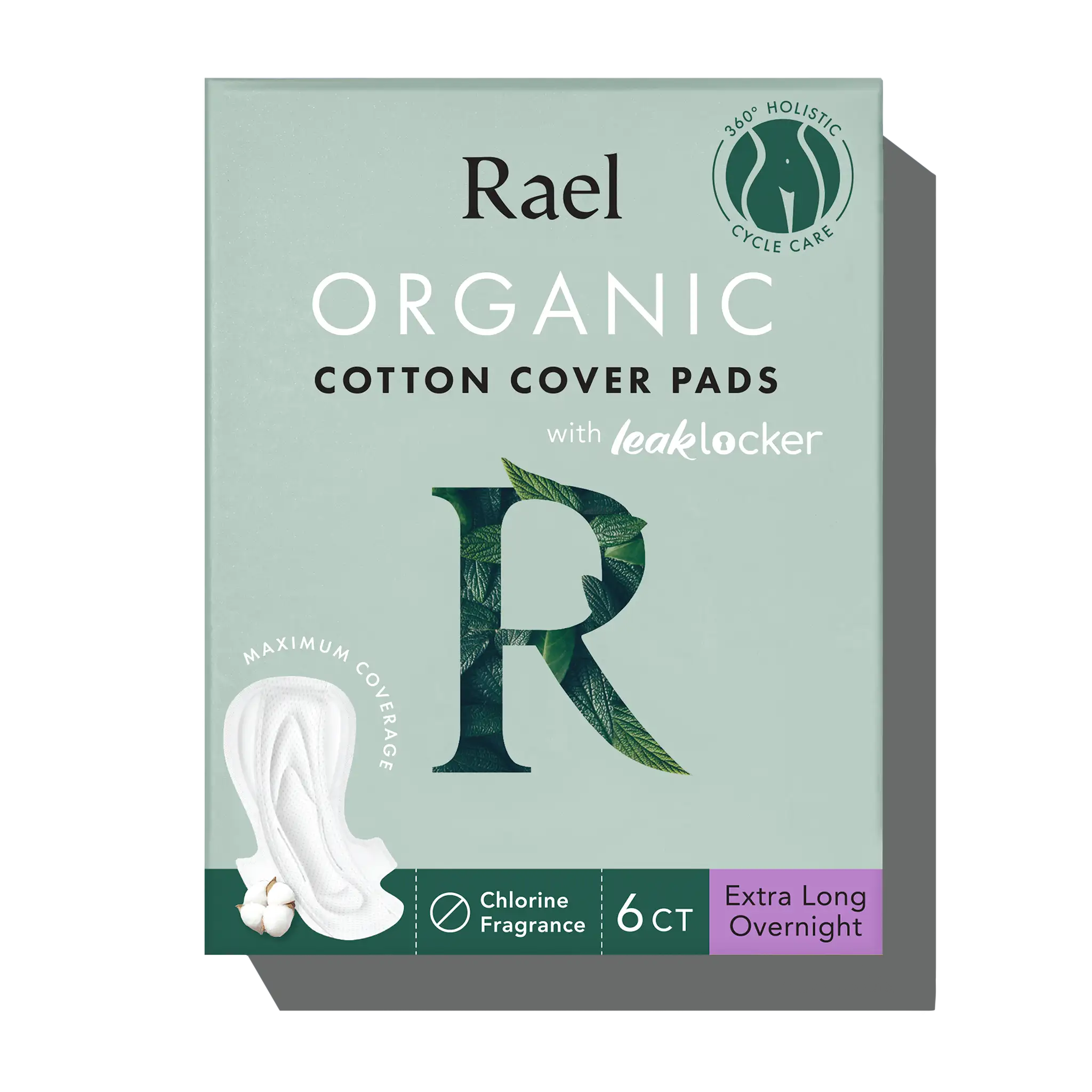 Extra Long Overnight Organic Cotton Cover Pads With Wings A5