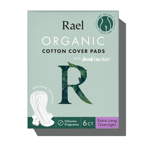 Extra Long Overnight Organic Cotton Cover Pads With Wings A5