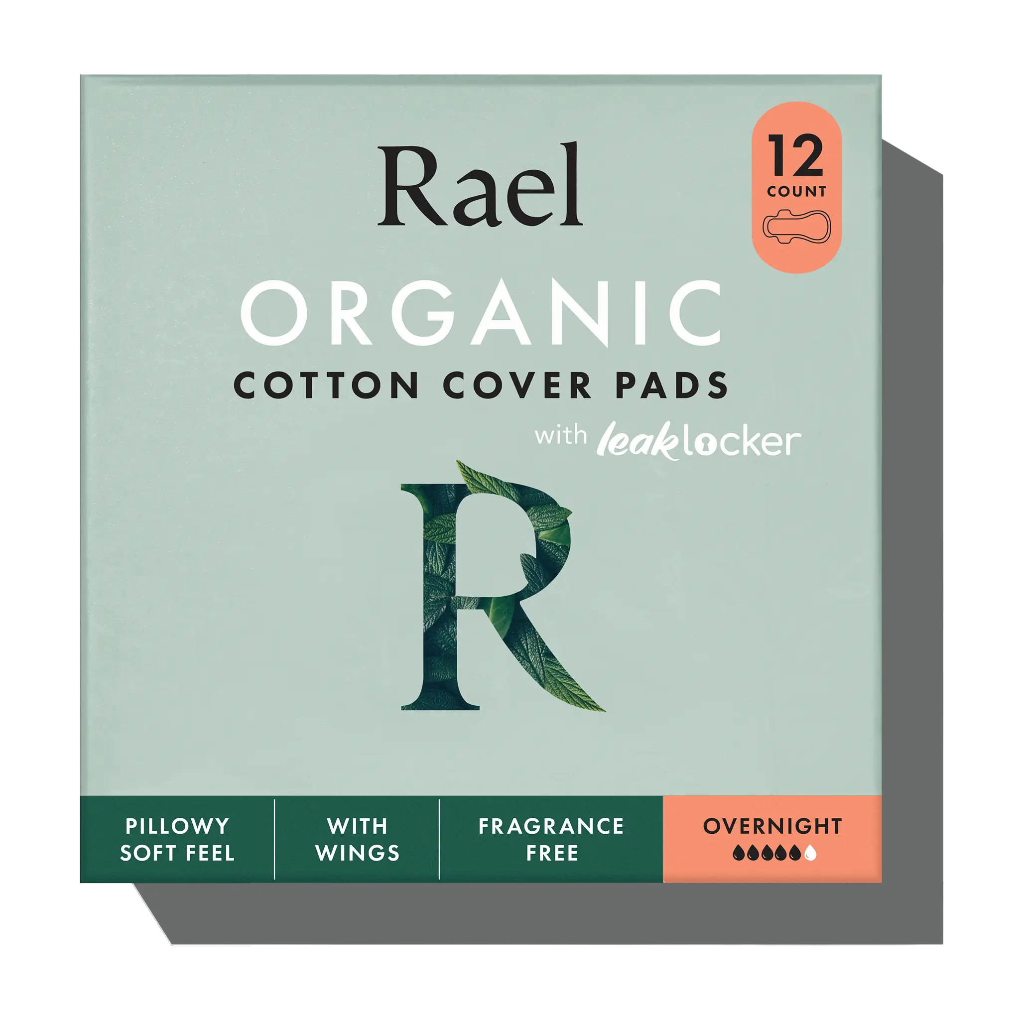 Overnight Organic Cotton Cover Pads With Wings H3