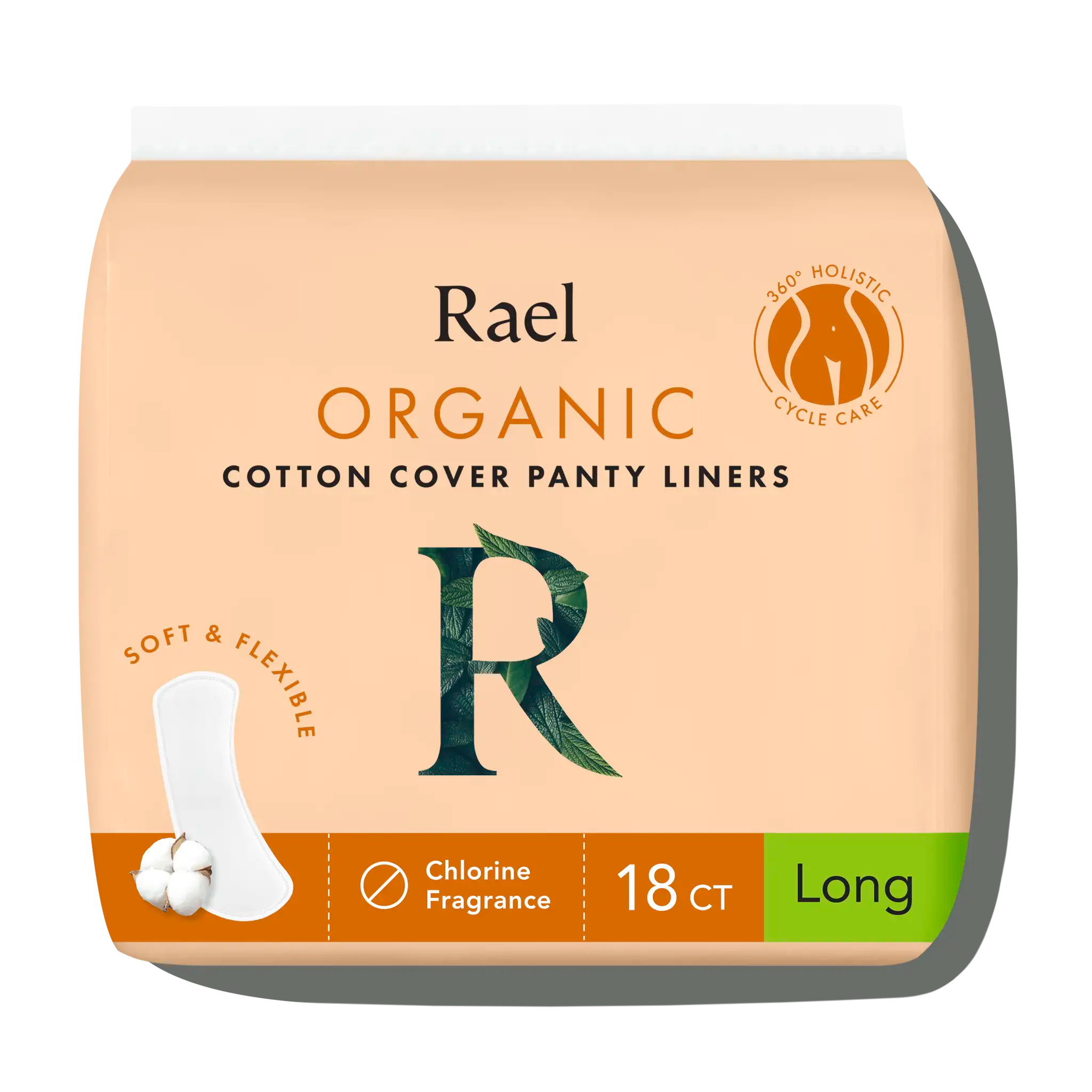 Long Unscented Panty Liners Made With Organic Cotton J3