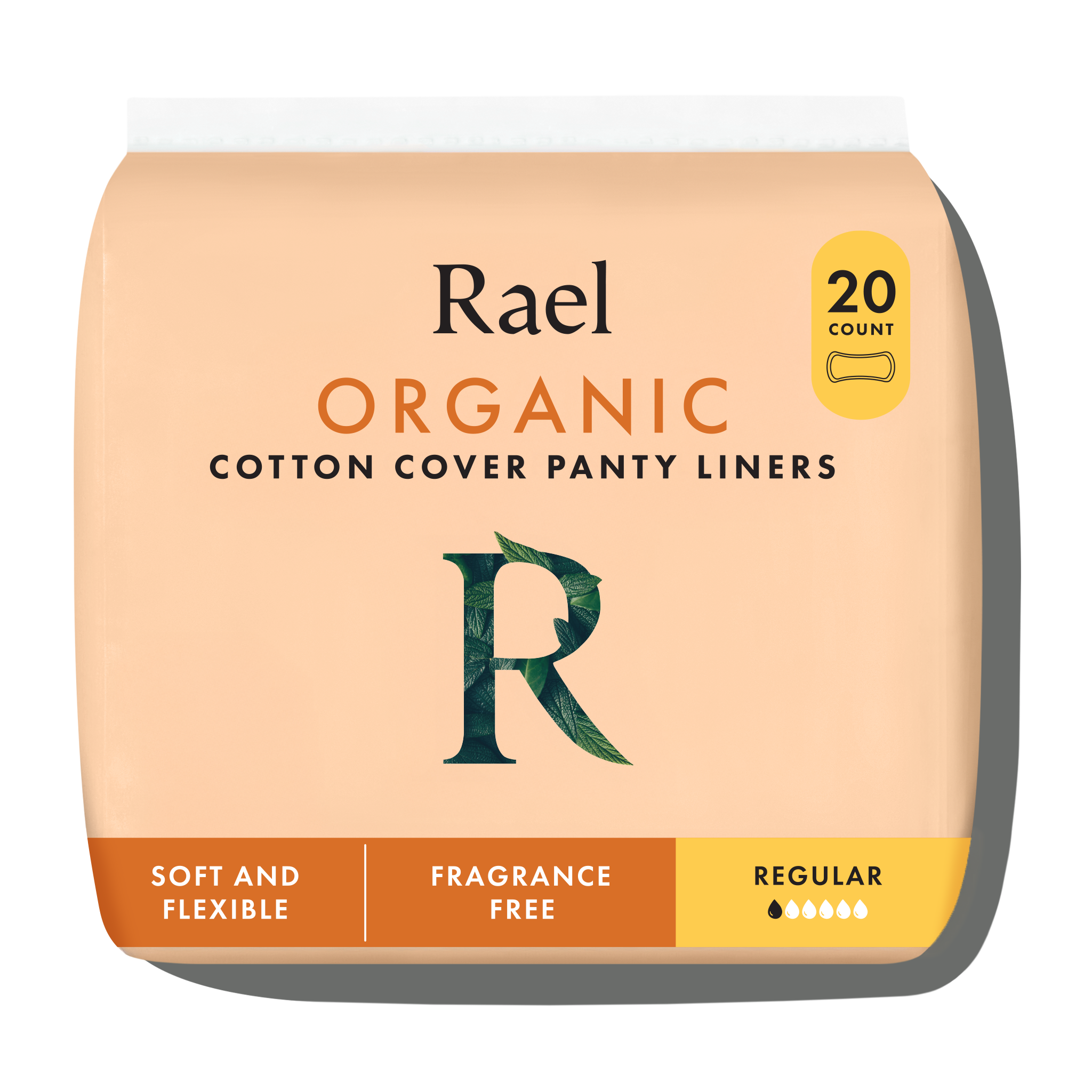 Regular Unscented Panty Liners Made With Organic Cotton R5
