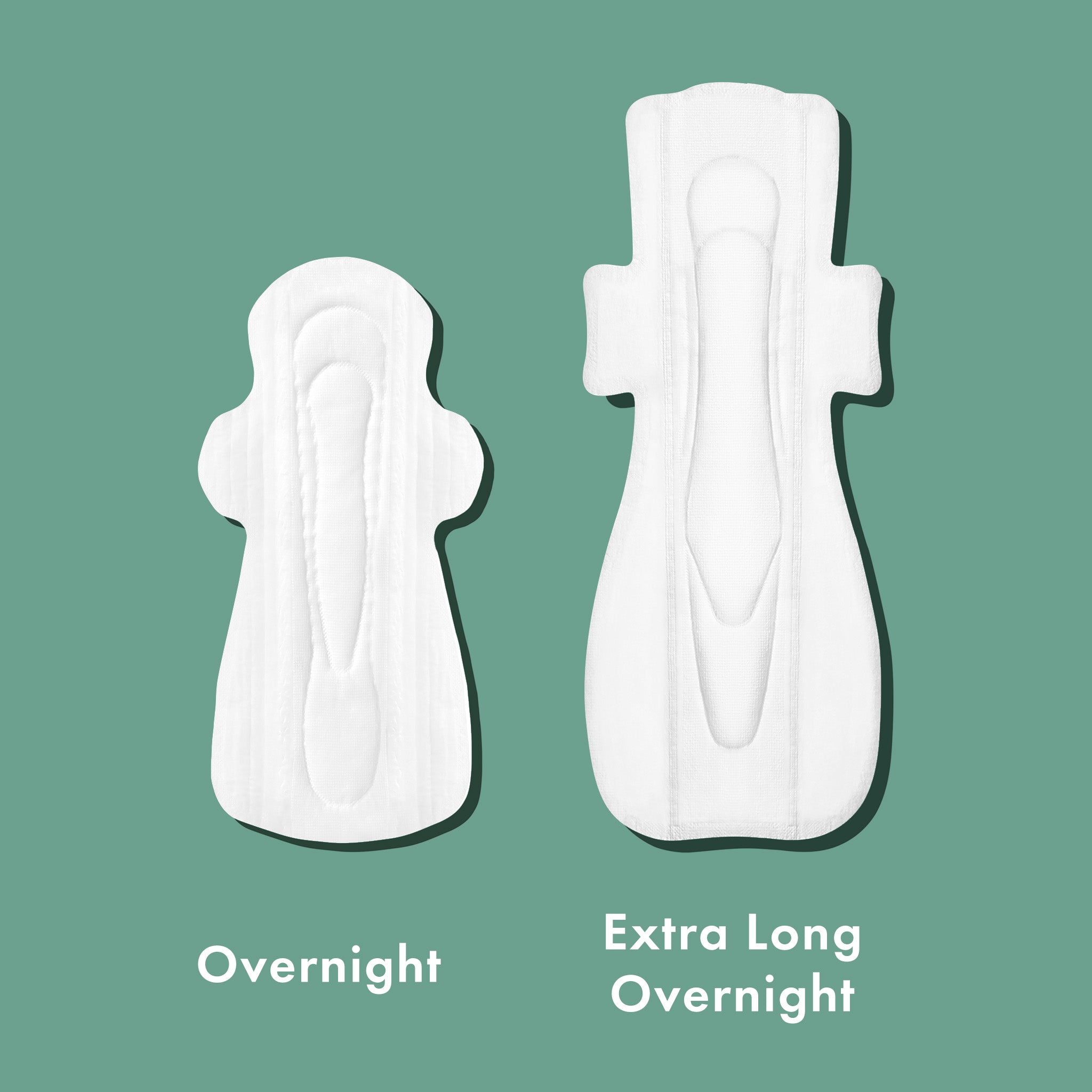 Extra Long Overnight Organic Cotton Cover Pads With Wings A5
