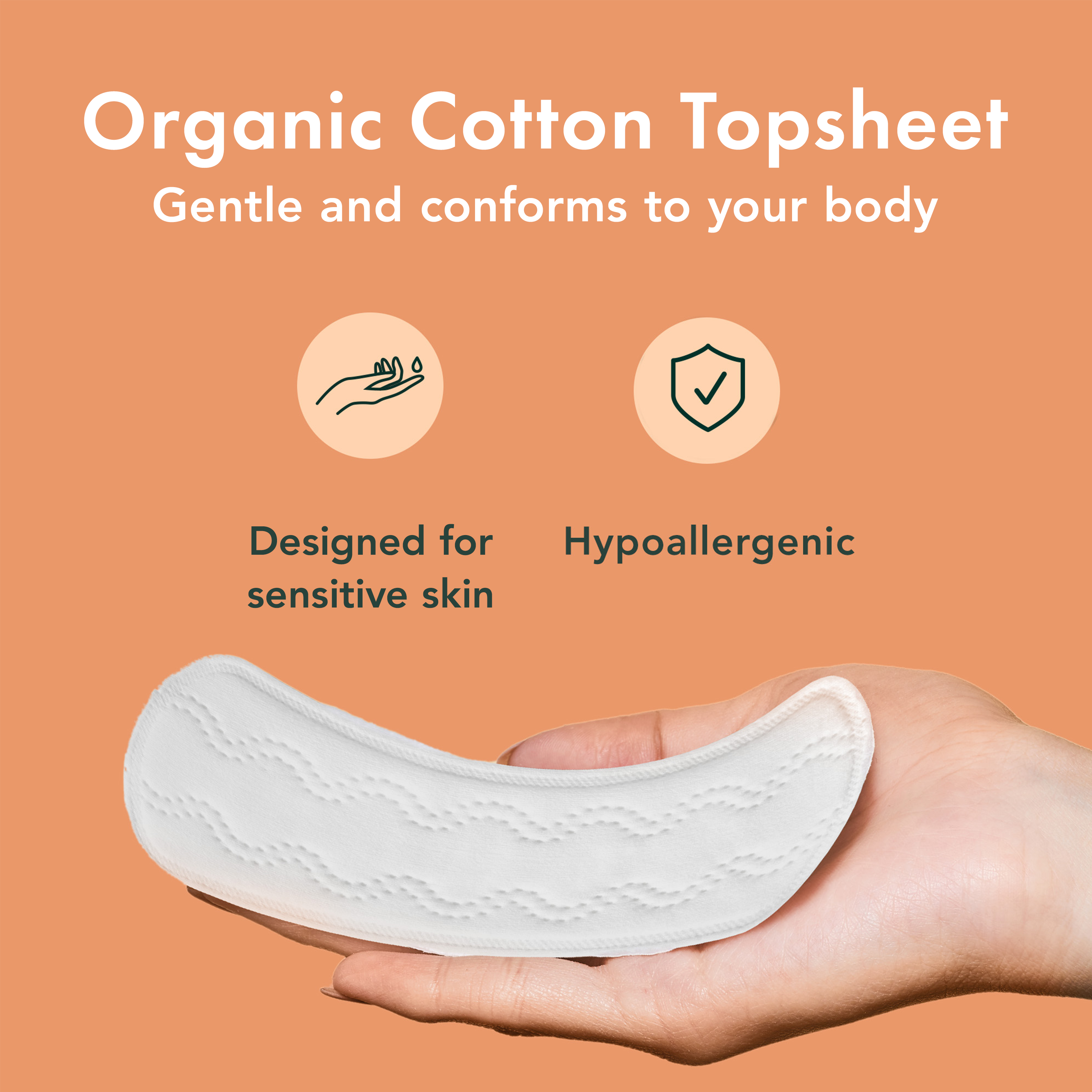 Regular Unscented Panty Liners Made With Organic Cotton R5