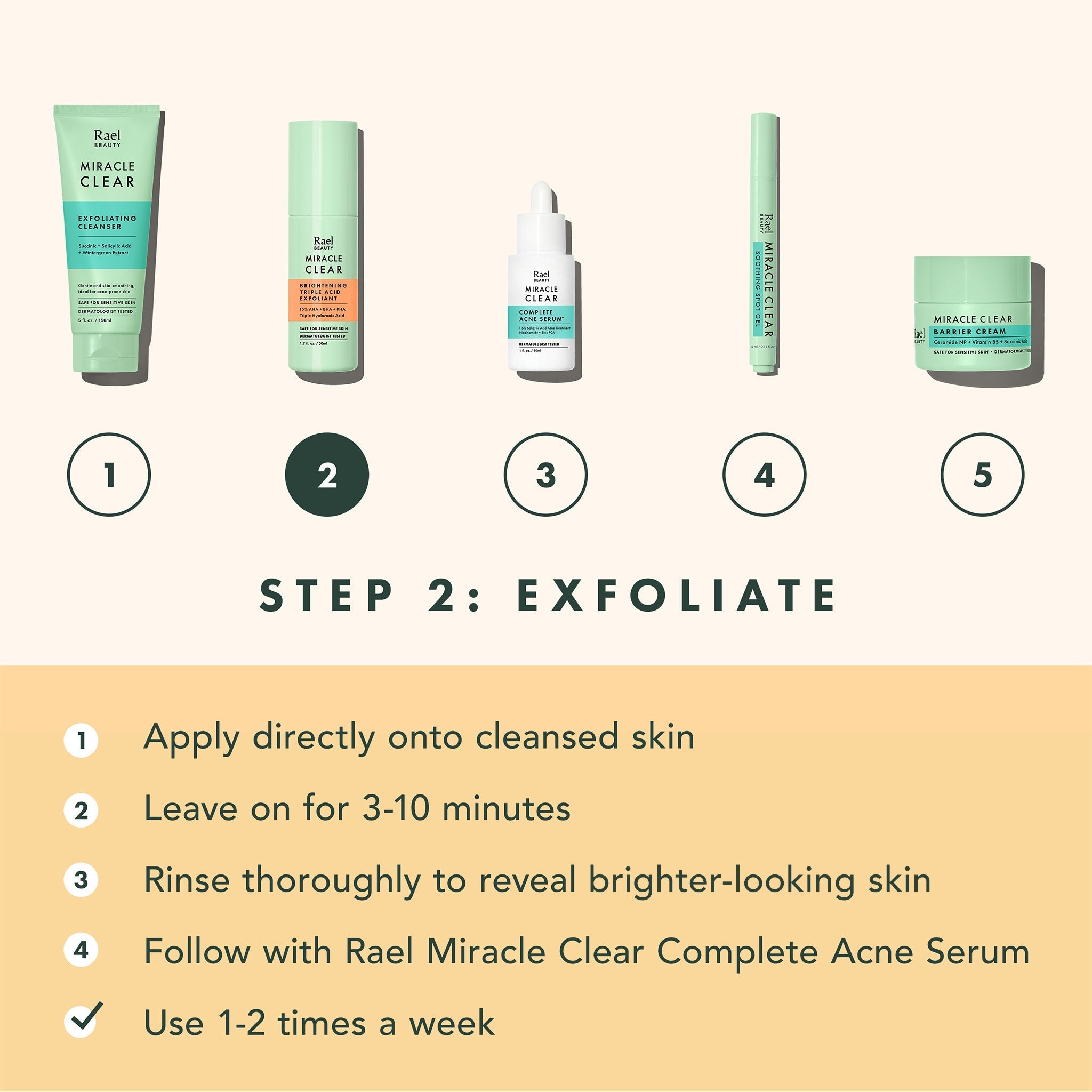 Miracle Clear Brightening Triple Acid Exfoliant T2