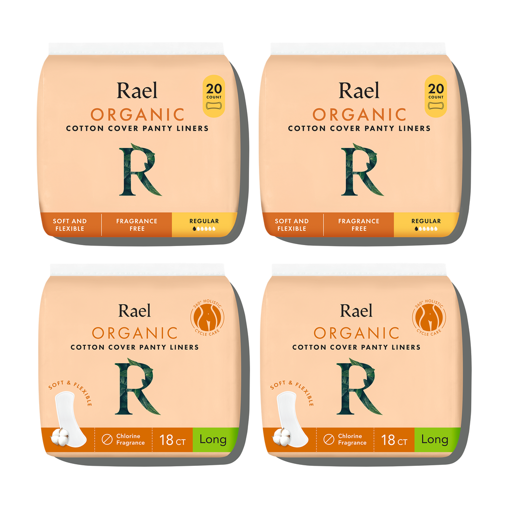 Regular + Long Bundle Unscented Panty Liners Made With Organic Cotton M4