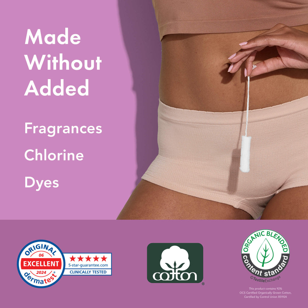 Super Slim Applicator Tampons Made With Organic Cotton V9